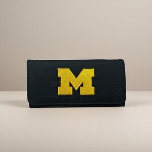 Sandol University of Michigan Wolverines Navy Blue Polyester Long Wallet NWT